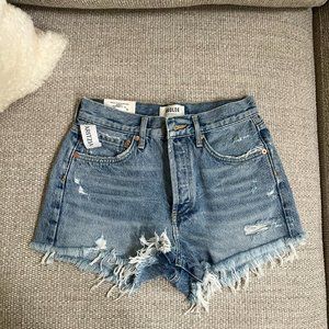 Agolde Parker Vintage Cut-Off Denim Shorts, Brand New w/ Tags, Size 24